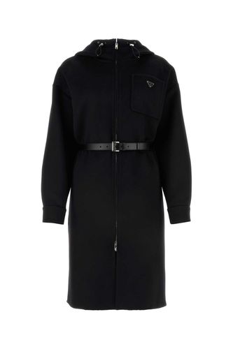 Prada Black Wool Blend Coat - Prada - Modalova