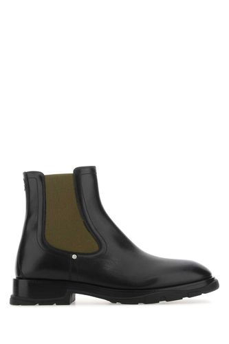 Black Leather Ankle Boots - Alexander McQueen - Modalova