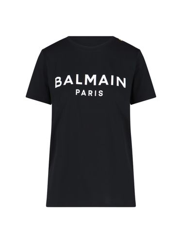 Balmain Logo Buttons T-shirt - Balmain - Modalova