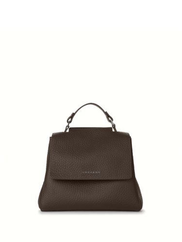 Sveva S Shoulder Bag Choco Leather With Shoulder Strap - Orciani - Modalova