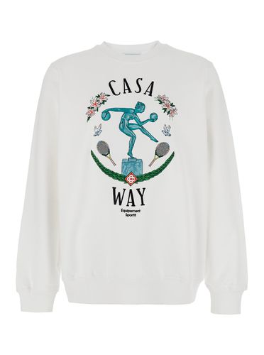 Statue En Marbre Cotton Sweatshirt - Casablanca - Modalova