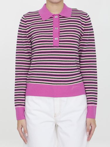Ganni Striped Polo Sweater - Ganni - Modalova