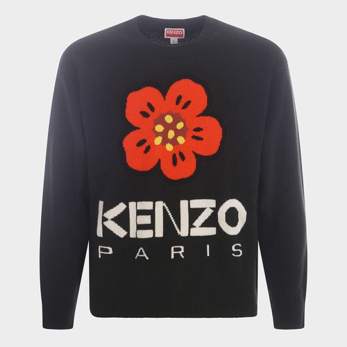 Kenzo Black Multicolour Wool Jumper - Kenzo - Modalova