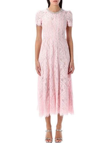 Lace Embellished Midi Dress - self-portrait - Modalova