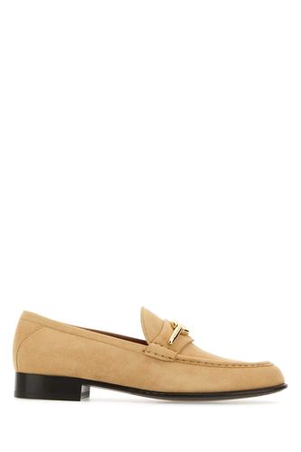 Beige Suede Vlogo The Bold Edition Loafers - Valentino Garavani - Modalova