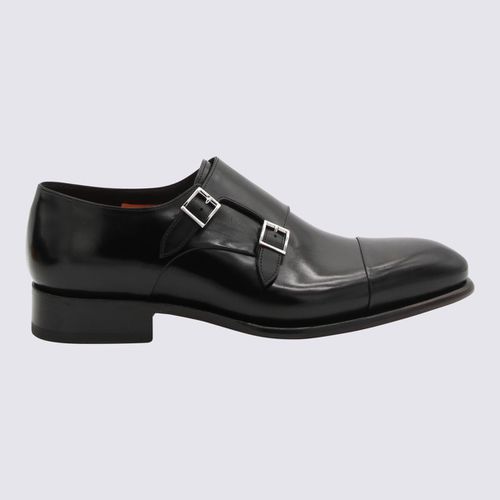 Santoni Black Leather Formal Shoes - Santoni - Modalova