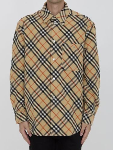 Burberry Check Wool Shirt - Burberry - Modalova