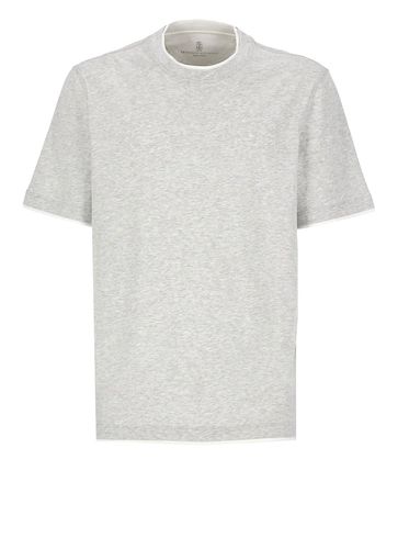 Layered-effect Crewneck T-shirt - Brunello Cucinelli - Modalova