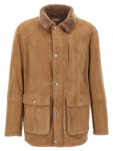 Single-breasted Sheepskin Jacket - Brunello Cucinelli - Modalova