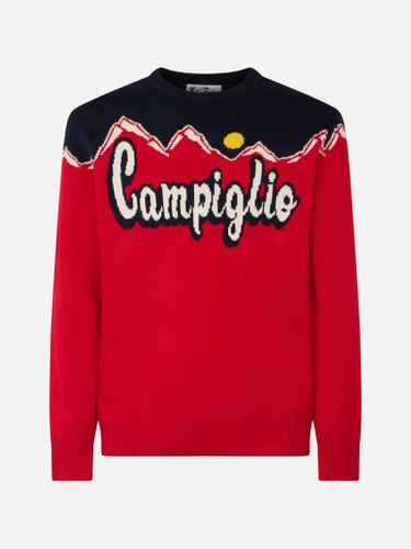 Man Crewneck Sweater With Campiglio Sun Jacquard Print - MC2 Saint Barth - Modalova