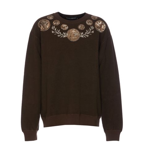 Coins Print Logo Sweatshirt - Dolce & Gabbana - Modalova
