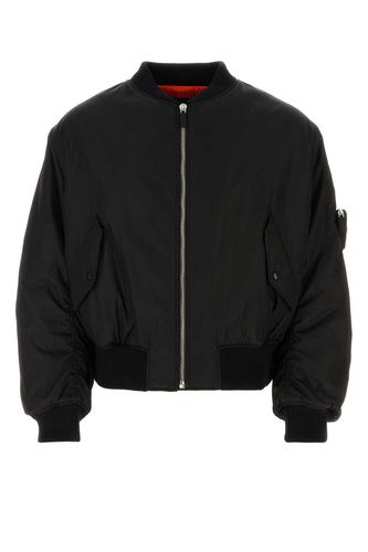 Black Re-nylon Padded Bomber Jacket - Prada - Modalova