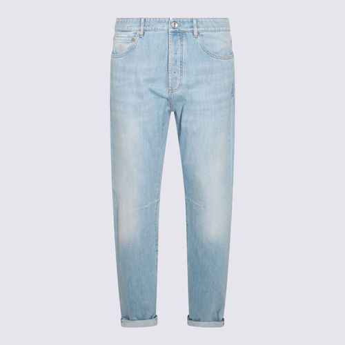 Blue Cotton Jeans - Brunello Cucinelli - Modalova