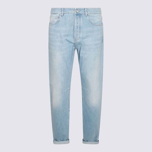 Blue Cotton Jeans - Brunello Cucinelli - Modalova