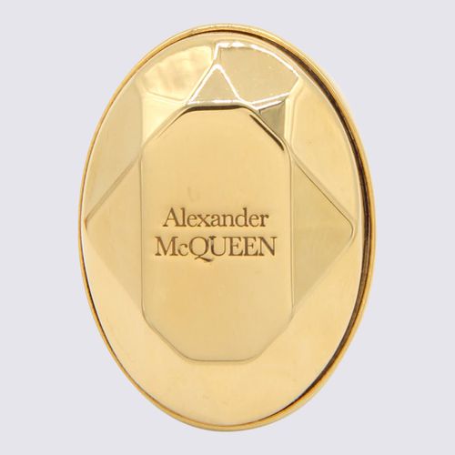 Gold-tone Metal Logo Ring - Alexander McQueen - Modalova