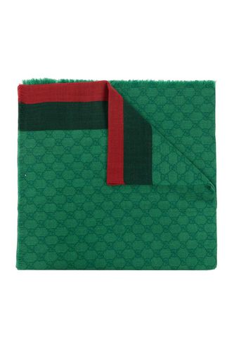 Gg Monogrammed Web-stripe Scarf - Gucci - Modalova