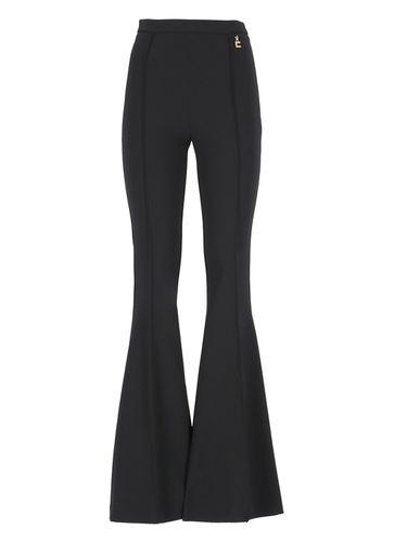 Flared Trousers With Charms Accessory - Elisabetta Franchi - Modalova