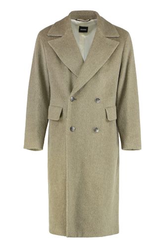 Double-breasted Coat In Alpaca Blend - Hugo Boss - Modalova