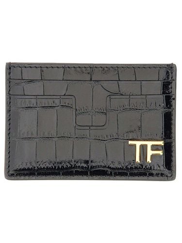 Logo Plaque Embossed Cardholder - Tom Ford - Modalova