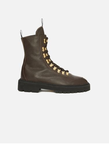 Dark Tumbled Leather Boots Sirio - CB Made in Italy - Modalova