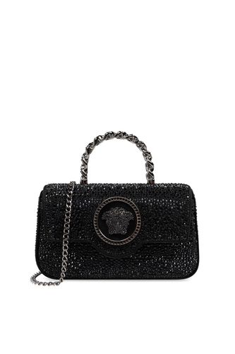 La Medusa Embellished Chain-linked Mini Shoulder Bag - Versace - Modalova