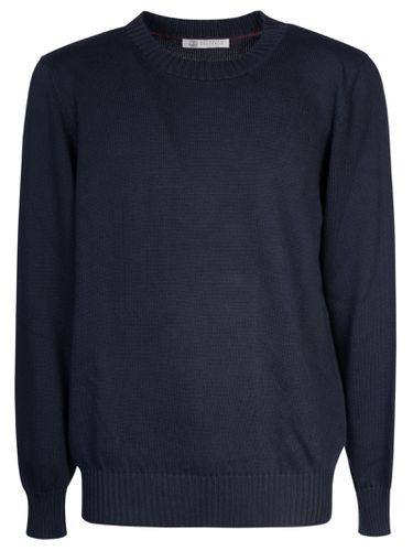 Rib Trim Knit Plain Sweatshirt - Brunello Cucinelli - Modalova