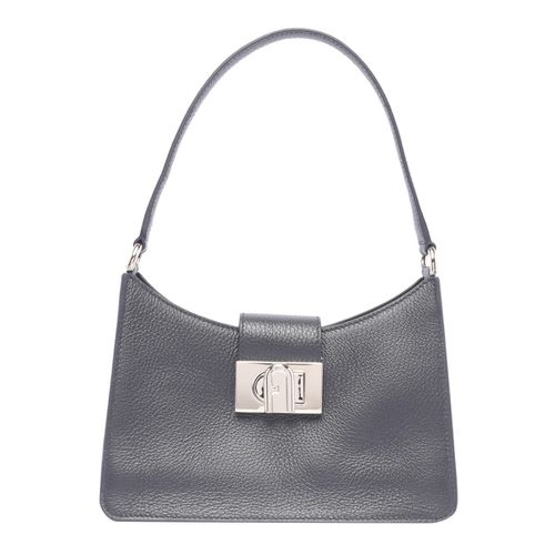 Black Hammered Leather Hobo Bag - Furla - Modalova