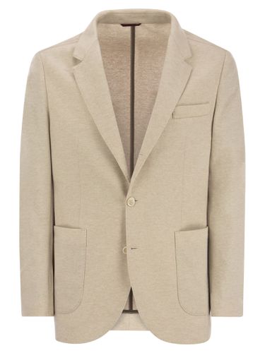 Cashmere Jersey Blazer With Patch Pockets - Brunello Cucinelli - Modalova