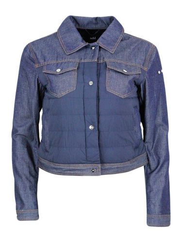 Jacket In Soft With Lightly Ped Technical Fabric Parts And Zip Closure - Add - Modalova