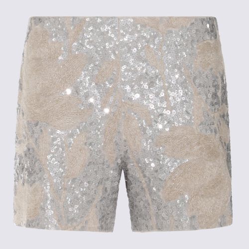 Silver Linen Shorts - Brunello Cucinelli - Modalova
