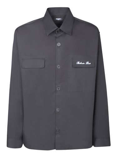 Balmain Black Cotton Overshirt - Balmain - Modalova