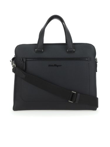 Logo-plaque Zipped Briefcase - Ferragamo - Modalova