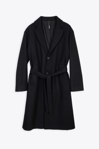 Coat Black wool long coat with belt - Cisternino - Hevò - Modalova