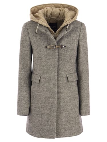 Toggle - Wool-blend Coat With Hood - Fay - Modalova