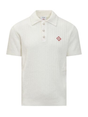 Casablanca White Cotton Polo Shirt - Casablanca - Modalova