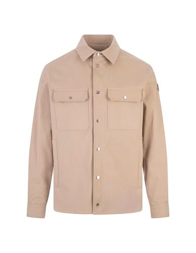 Moncler Light Beige Cotton Shirt - Moncler - Modalova