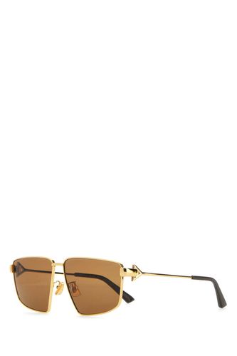 Gold Metal Sunglasses - Bottega Veneta - Modalova