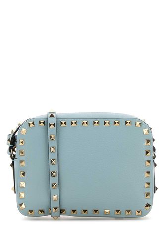 Light Blue Leather Rockstud Crossbody Bag - Valentino Garavani - Modalova