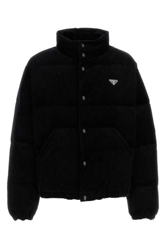 Prada Black Corduroy Down Jacket - Prada - Modalova