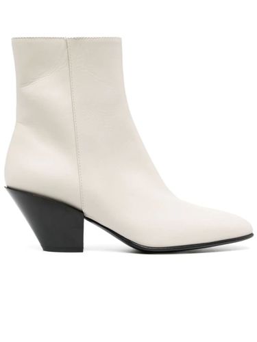 Bone White Calf Leather Allyk Ankle Boots - Roberto Festa - Modalova