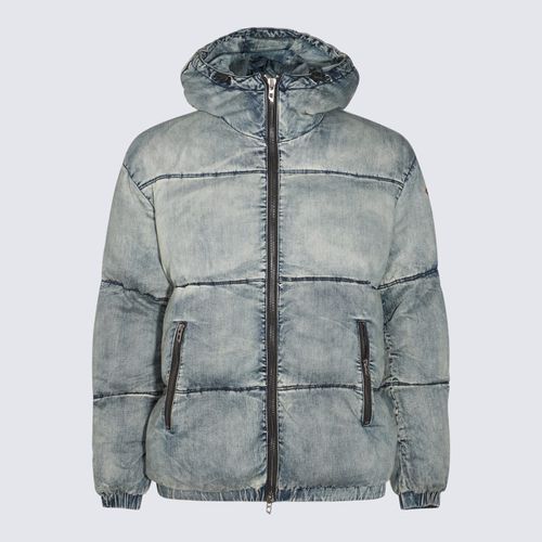 Diesel Blue Cotton Down Jacket - Diesel - Modalova