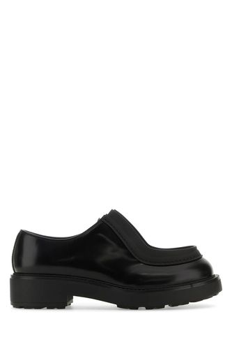 Black Leather Diapason Lace-up Shoes - Prada - Modalova