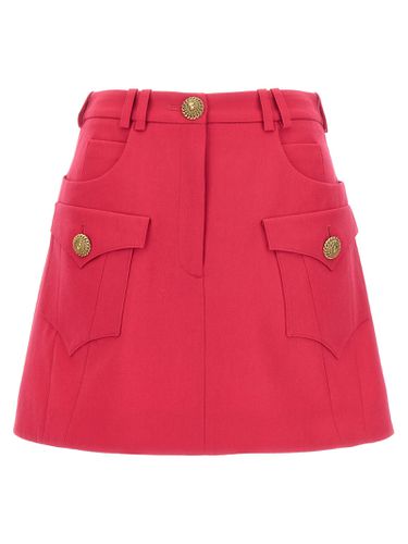 Balmain Logo Button Mini Skirt - Balmain - Modalova