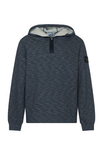 Logo Patched Rib Knit Hooded Sweatshirt - Stone Island - Modalova