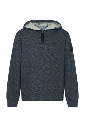 Logo Patched Rib Knit Hooded Sweatshirt - Stone Island - Modalova