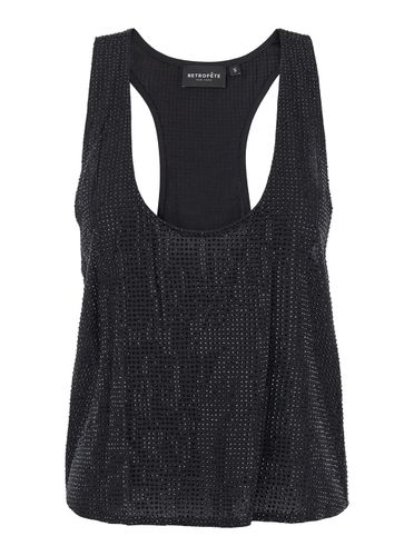 Whitney Top With Wide Neckline And Perforated Pattern In Viscose - retrofete - Modalova