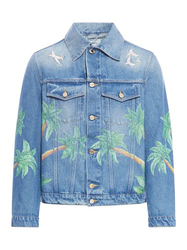 Casablanca Denim Jacket With Print - Casablanca - Modalova