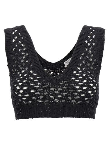 Brunello Cucinelli Sequin Crop Top - Brunello Cucinelli - Modalova