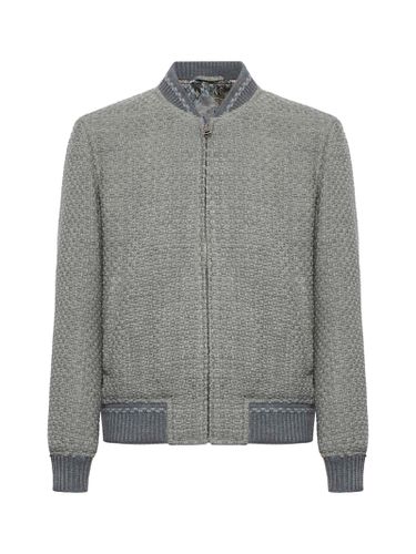 Etro Light Grey Wool Bomber Jacket - Etro - Modalova