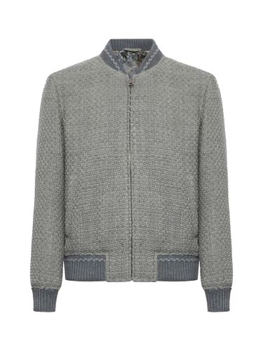 Etro Light Grey Wool Bomber Jacket - Etro - Modalova